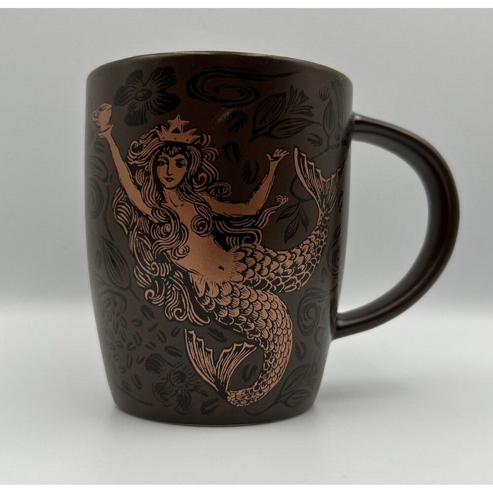 2011 STARBUCKS Brown Copper Mermaid Siren 40th Anniversary Coffee Mug Collection